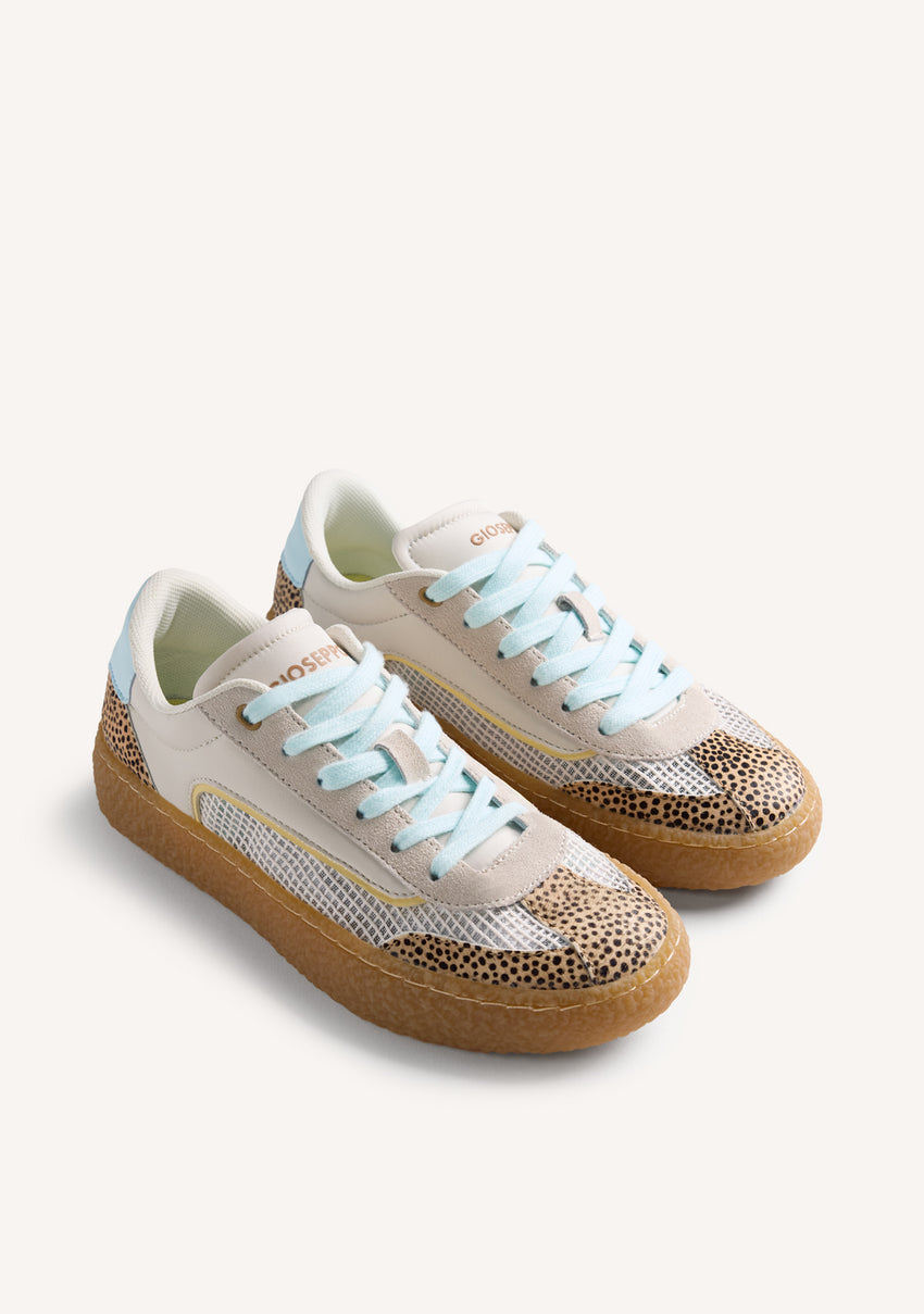 LEATHER AND MESH SNEAKERS COZAD
