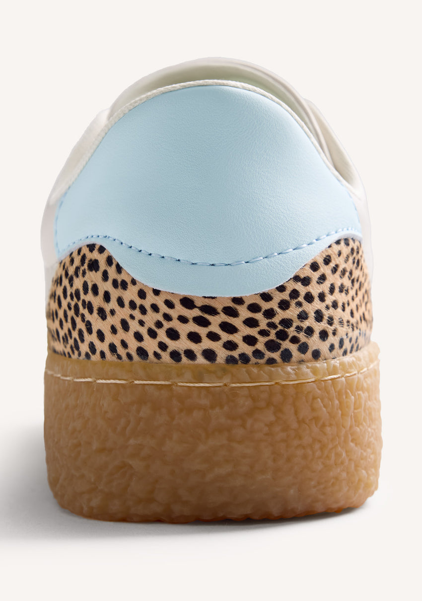 LEATHER AND MESH SNEAKERS COZAD