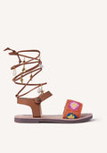 CROCHET AND LEATHER SANDALS LAISMIS