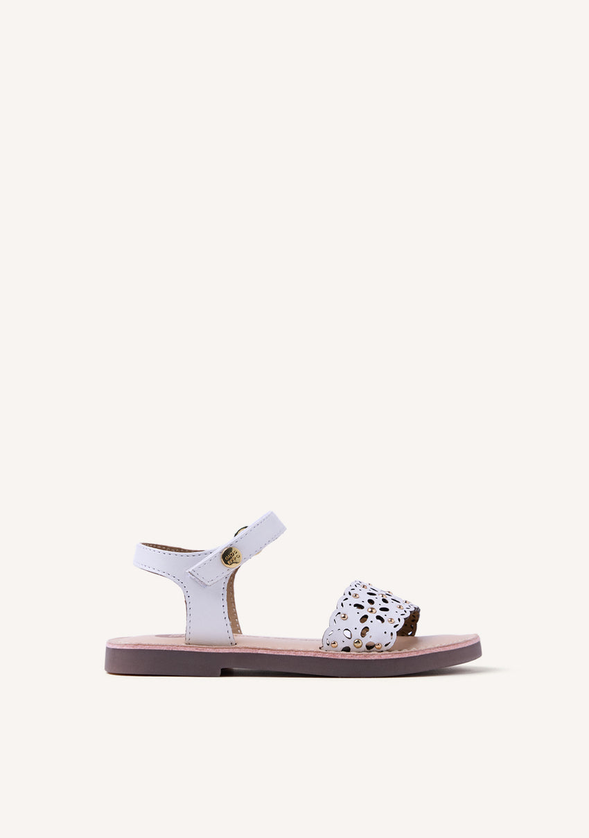 FLOWER CUT-OUT LEATHER SANDALS DIPOLOG