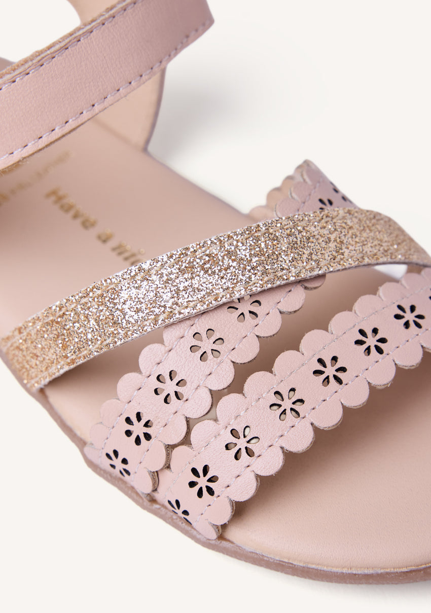 GIOSEPPO BAREFOOT - SHINY CUT-OUT LEATHER SANDALS MIKLEUS