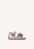 GIOSEPPO BAREFOOT - SHINY LEATHER SANDALS WITH BUTTERFLY NANDI