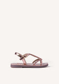BRAIDED SHINY LEATHER SANDALS BODEN
