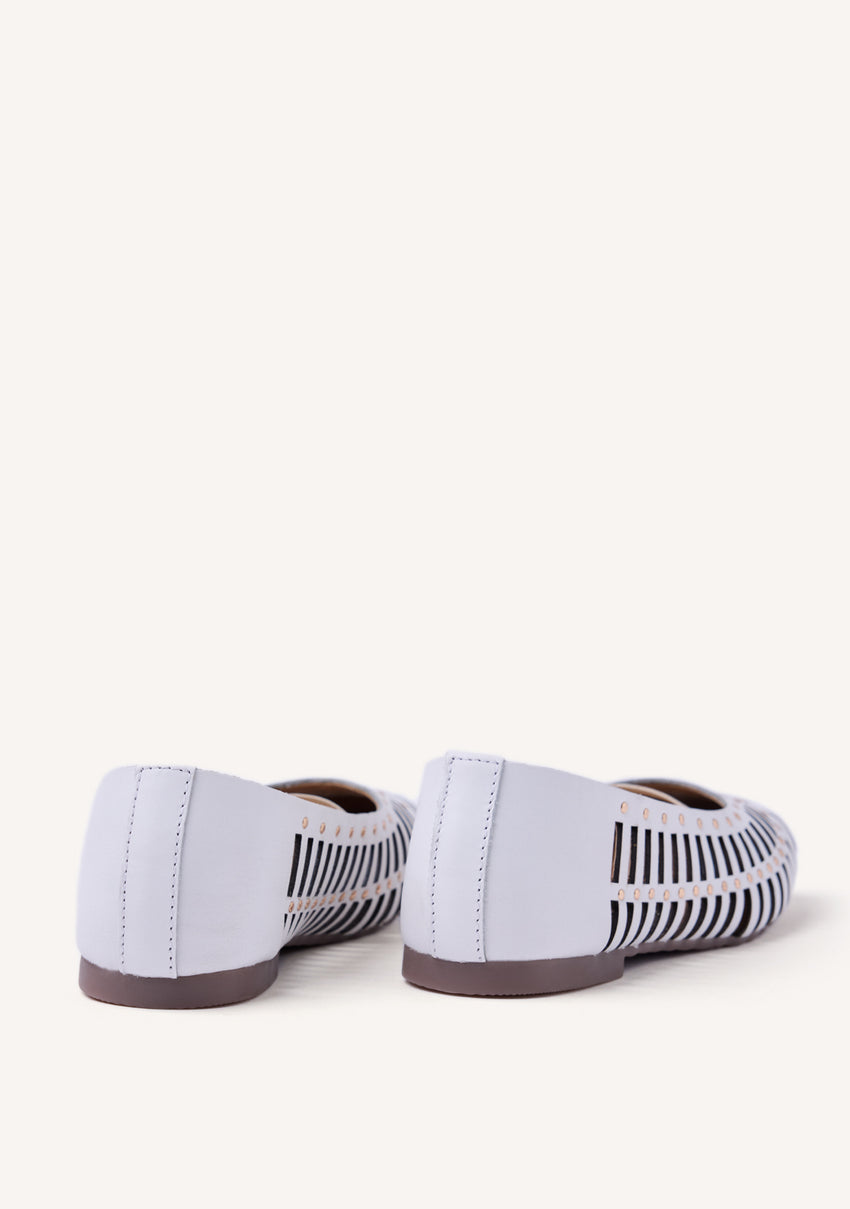 STUDDED LEATHER BALLET FLATS PALAYAN