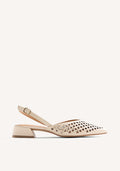 CUT-OUT AND STUDDED LEATHER HEELED SHOES LAGOS