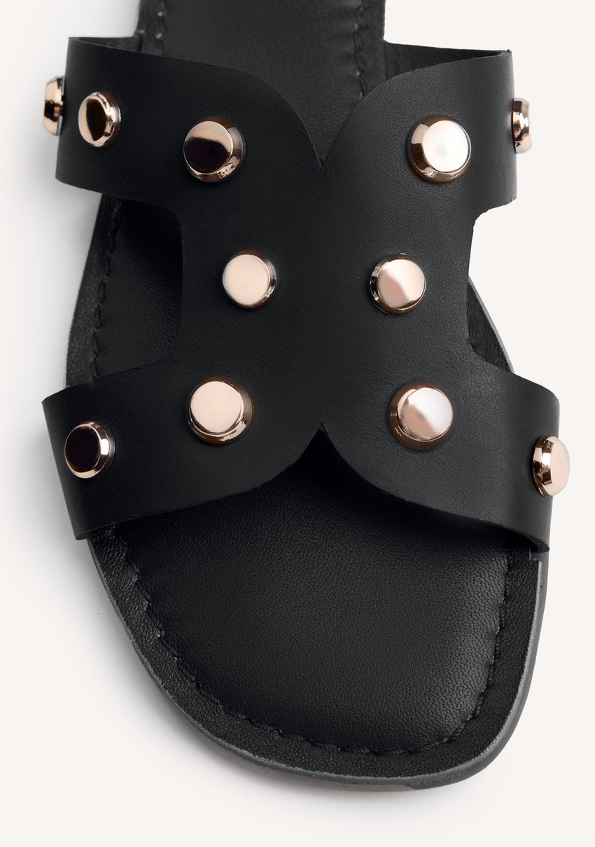 STUDDED LEATHER SANDALS MILLSTON