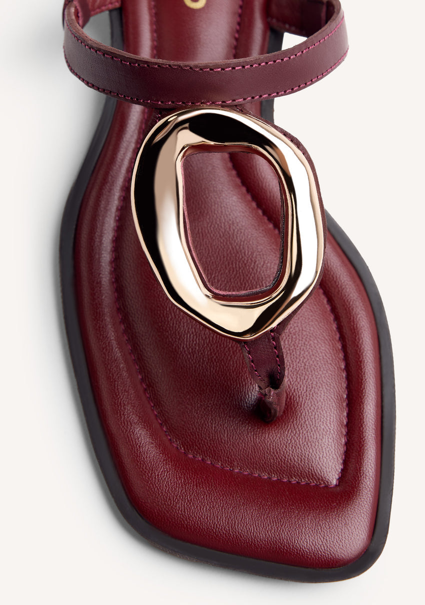 JEWEL LEATHER SANDALS MATUU