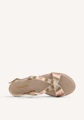 BEADED LEATHER WEDGE SANDALS SCHOEPKE