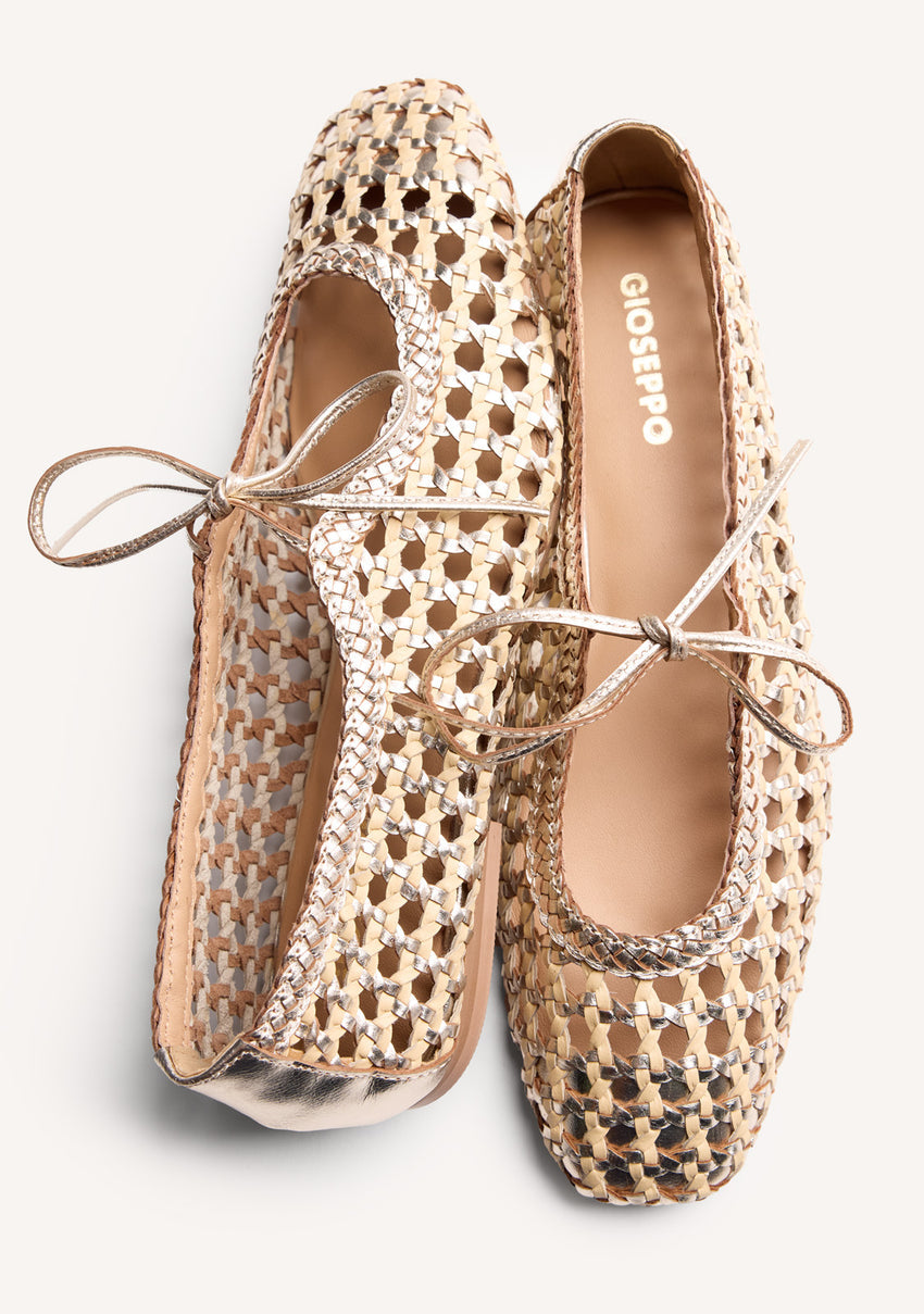 BRAIDED LEATHER BALLET FLATS WORDEN
