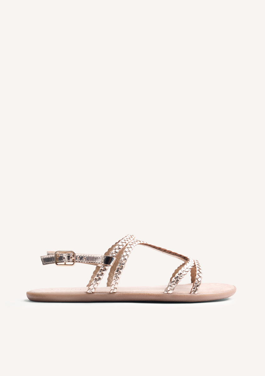 GIOSEPPO BAREFOOT - BRAIDED LEATHER SANDALS NEDELJA