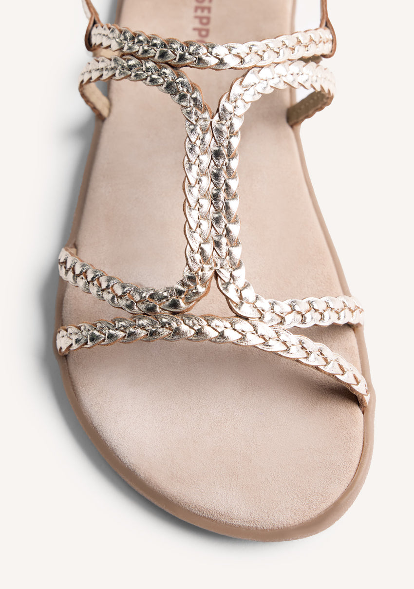 GIOSEPPO BAREFOOT - BRAIDED LEATHER SANDALS NEDELJA