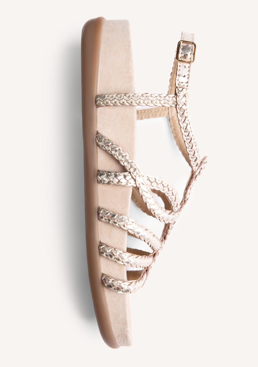 BRAIDED LEATHER SANDALS MARIGAT
