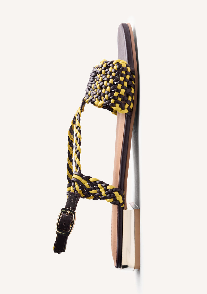 BRAIDED LEATHER SANDALS LODWAR