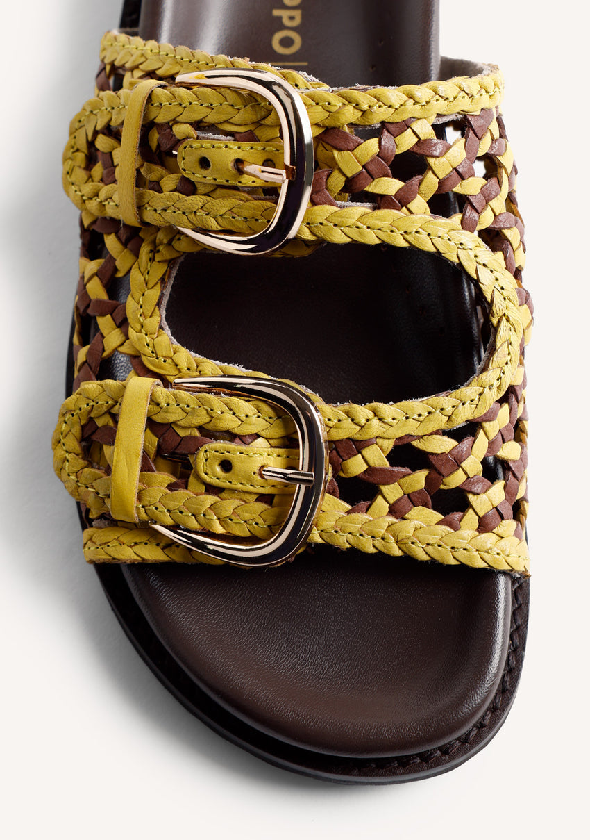 BRAIDED LEATHER BIO SANDALS KONGWA