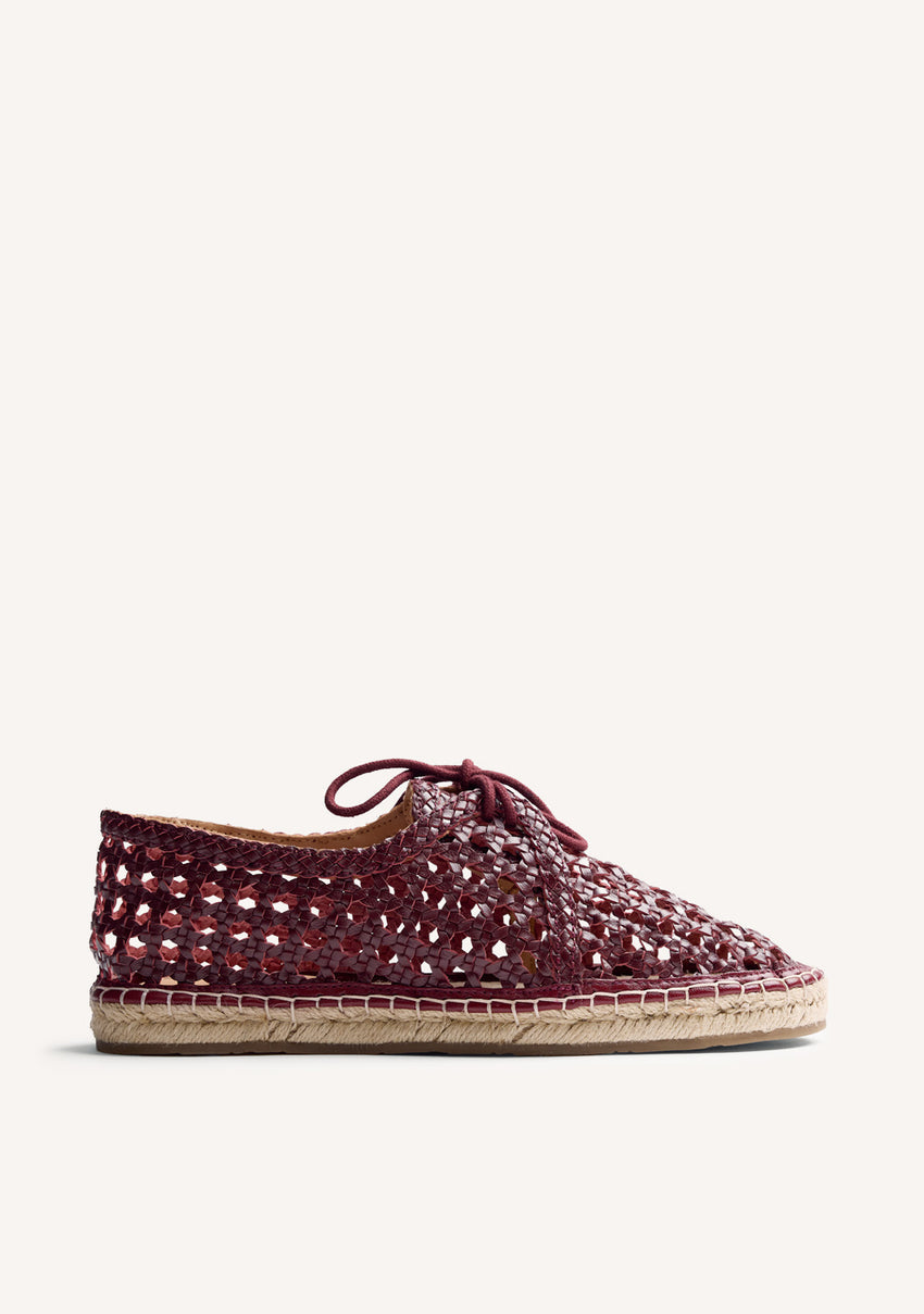 BRAIDED LEATHER FLAT SHOES HOBURG