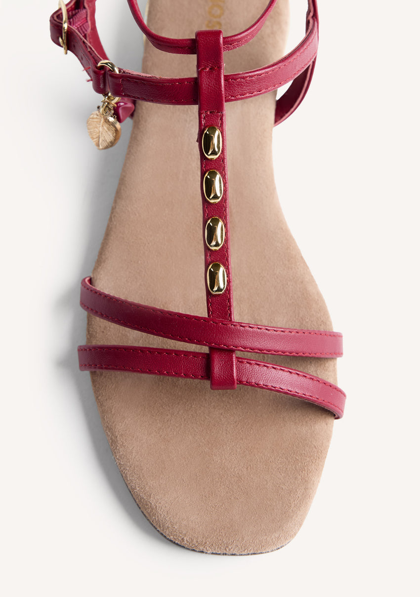 BEADED LEATHER SANDALS KINAMBA