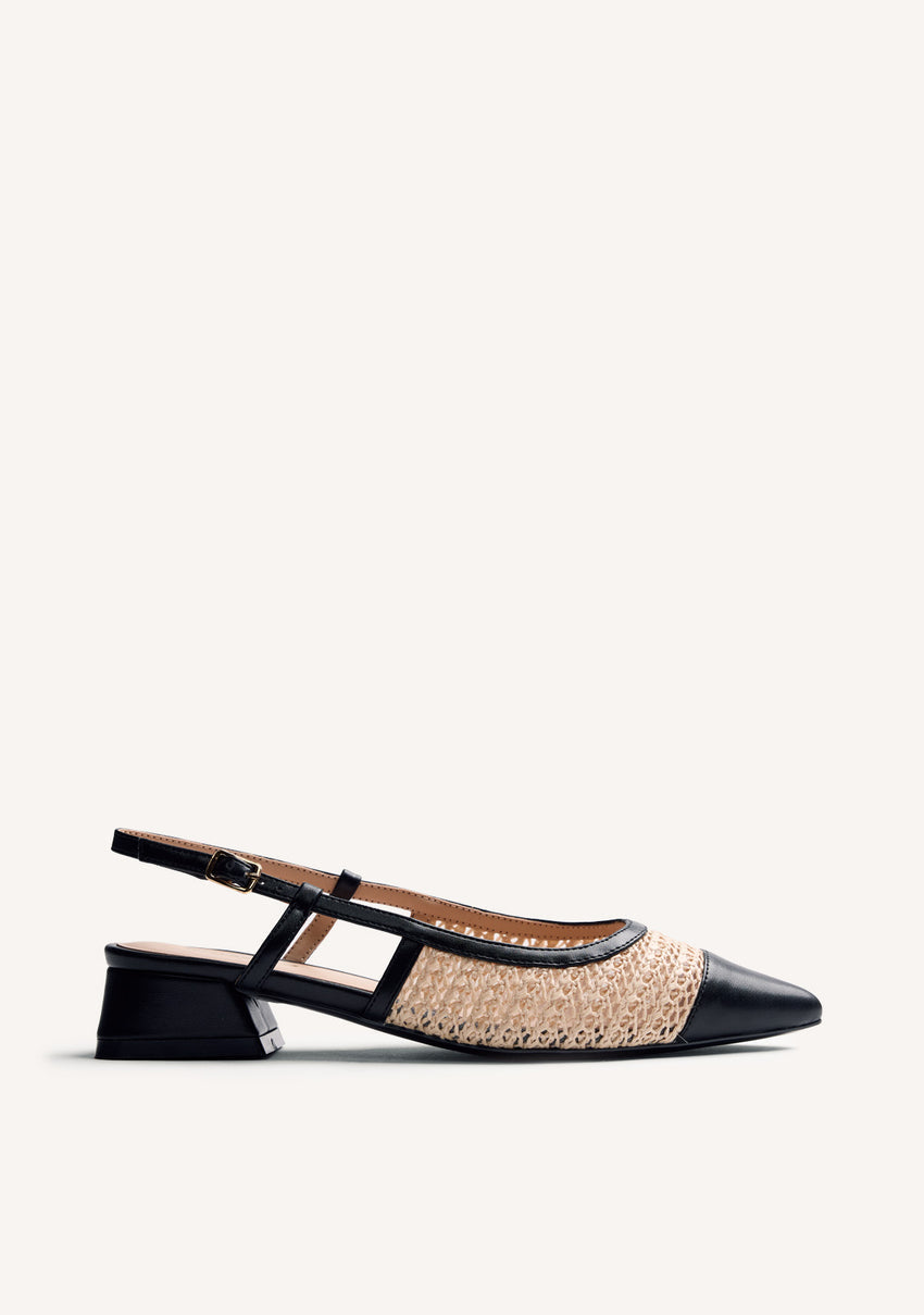 RAFFIA SLINGBACK HEELED SHOES LAMU