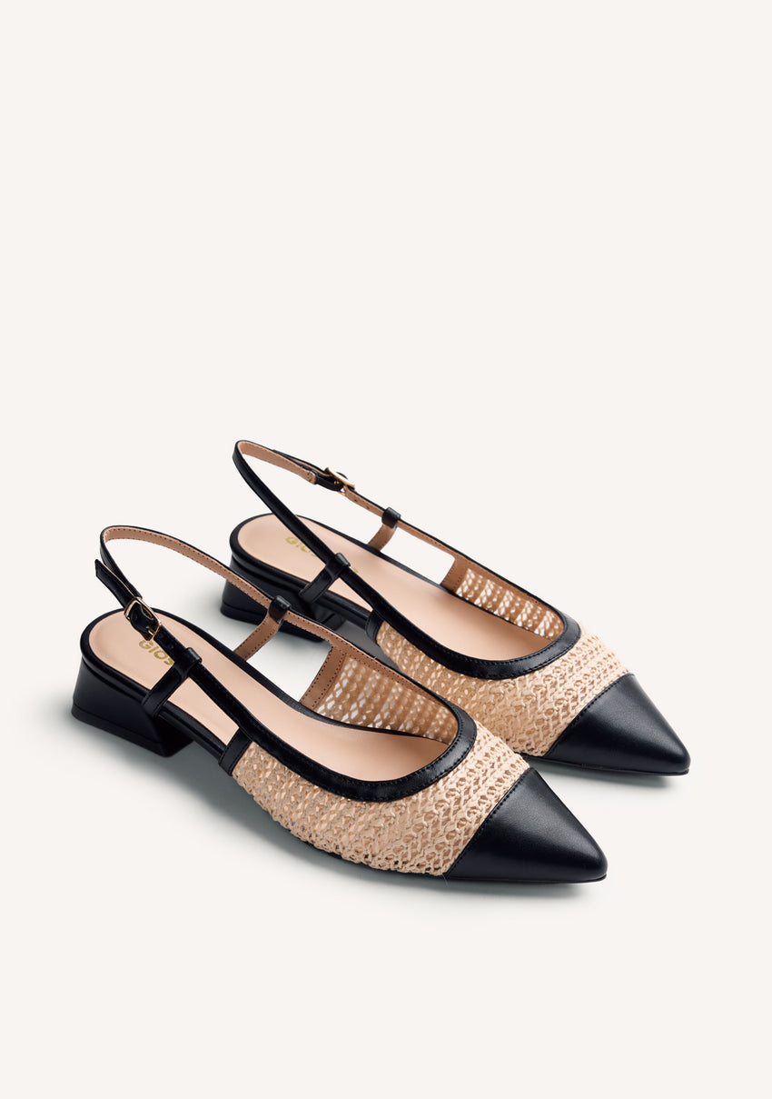RAFFIA SLINGBACK HEELED SHOES LAMU