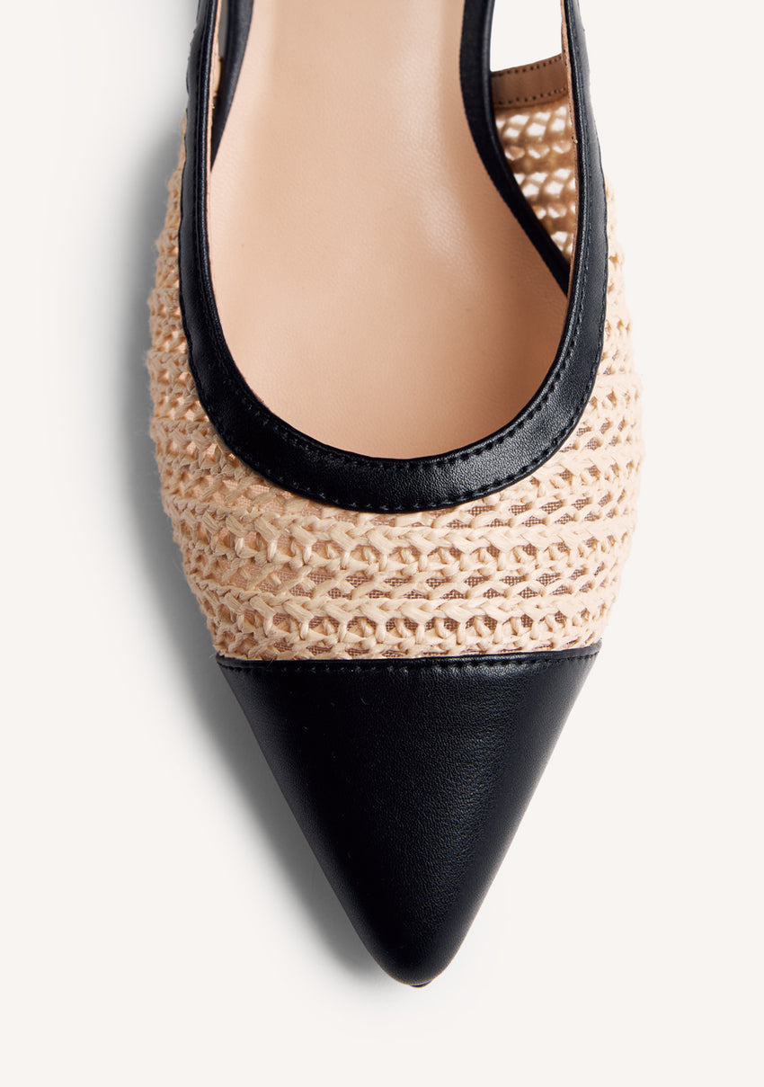 RAFFIA SLINGBACK HEELED SHOES LAMU