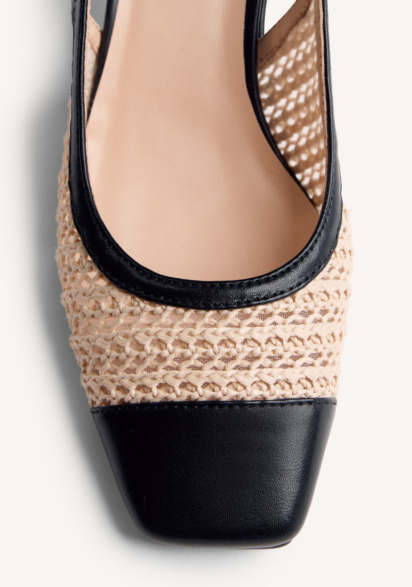 RAFFIA SLINGBACK HEELED SHOES MUNKEDAL
