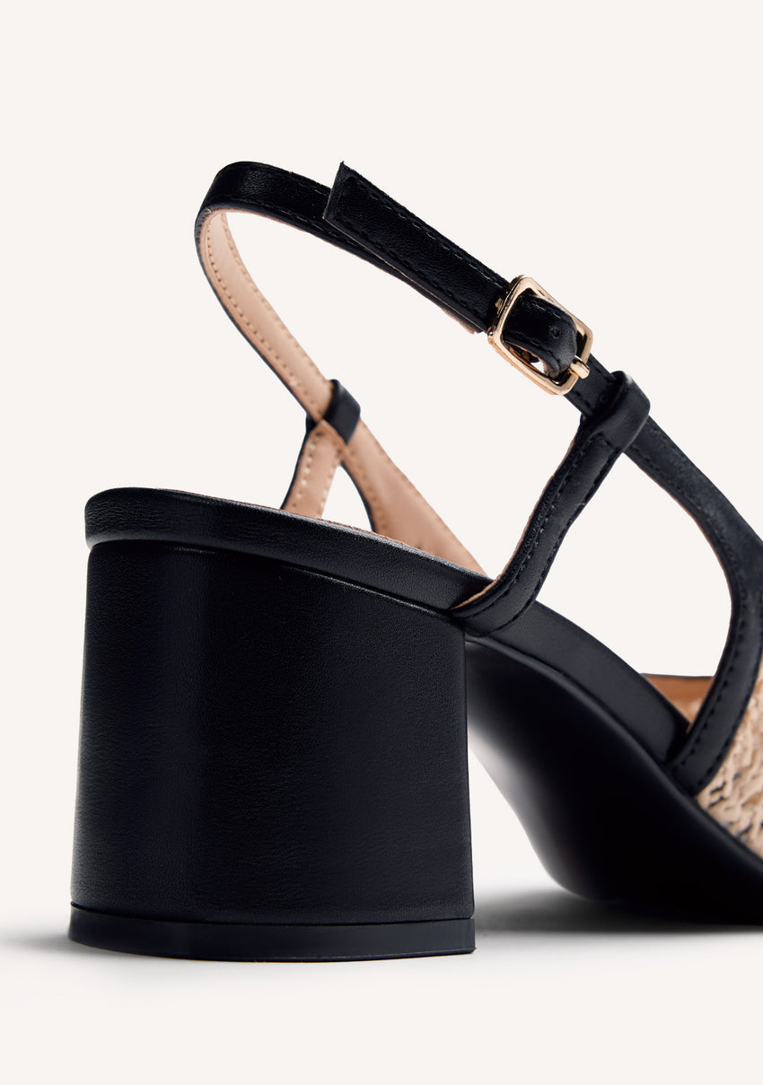 RAFFIA SLINGBACK HEELED SHOES MUNKEDAL