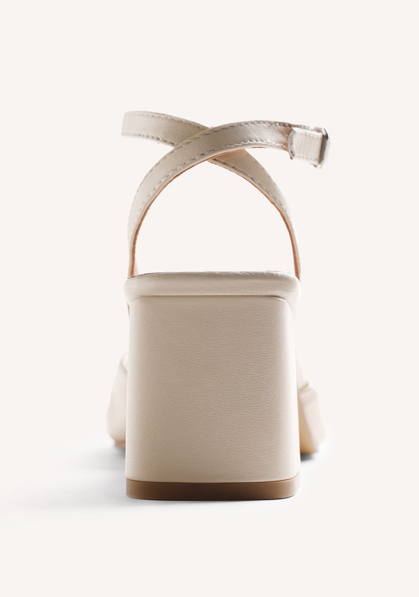 JEWEL LEATHER HEELED SANDALS KABARNET