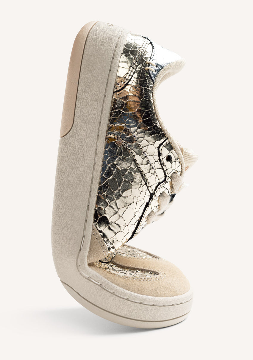 GIOSEPPO BAREFOOT - CRACKLED LEATHER SNEAKERS GLYNDON