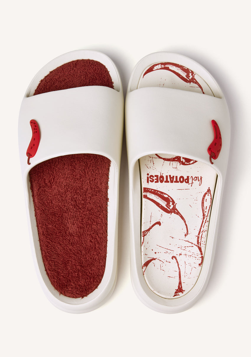 CHILLY PRINT SLIDE SANDALS NAVARINO