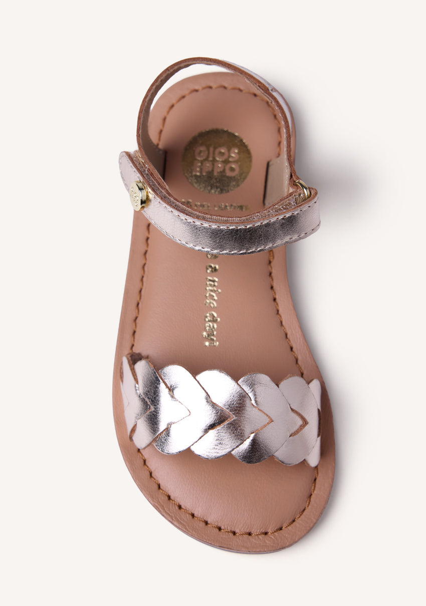 BRAIDED SHINY LEATHER SANDALS KINSHASA