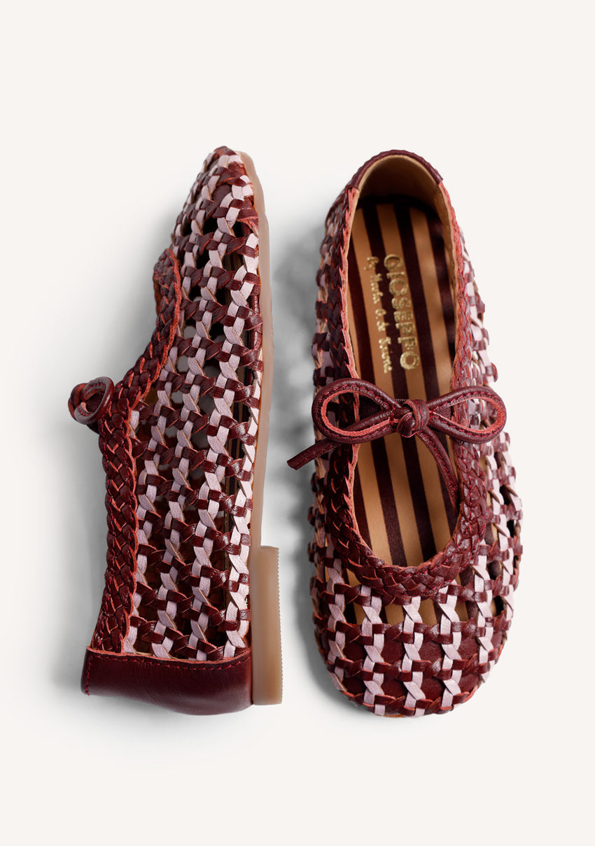 BRAIDED LEATHER BALLET FLATS BY MARÍA G. DE JAIME