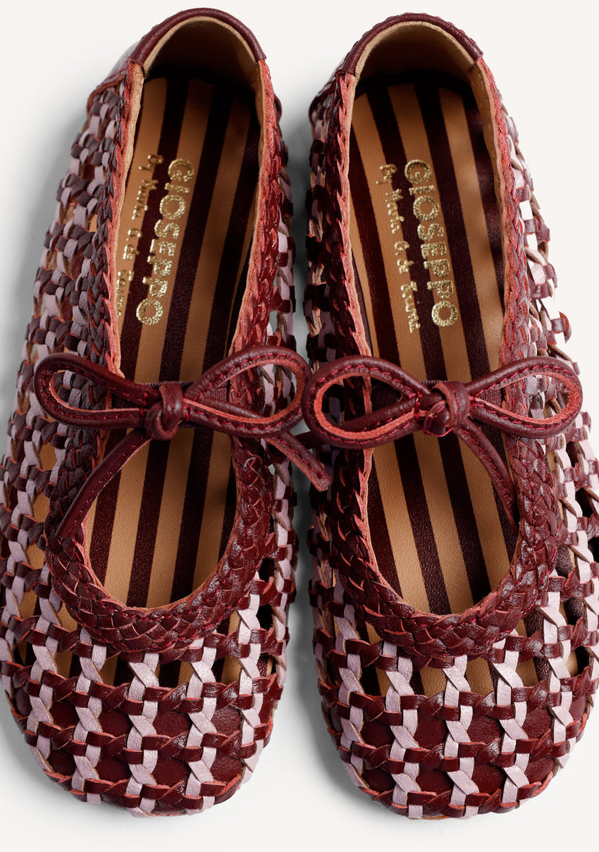 BRAIDED LEATHER BALLET FLATS BY MARÍA G. DE JAIME