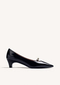 BLACK PATENT EFFECT HEEL SHOES