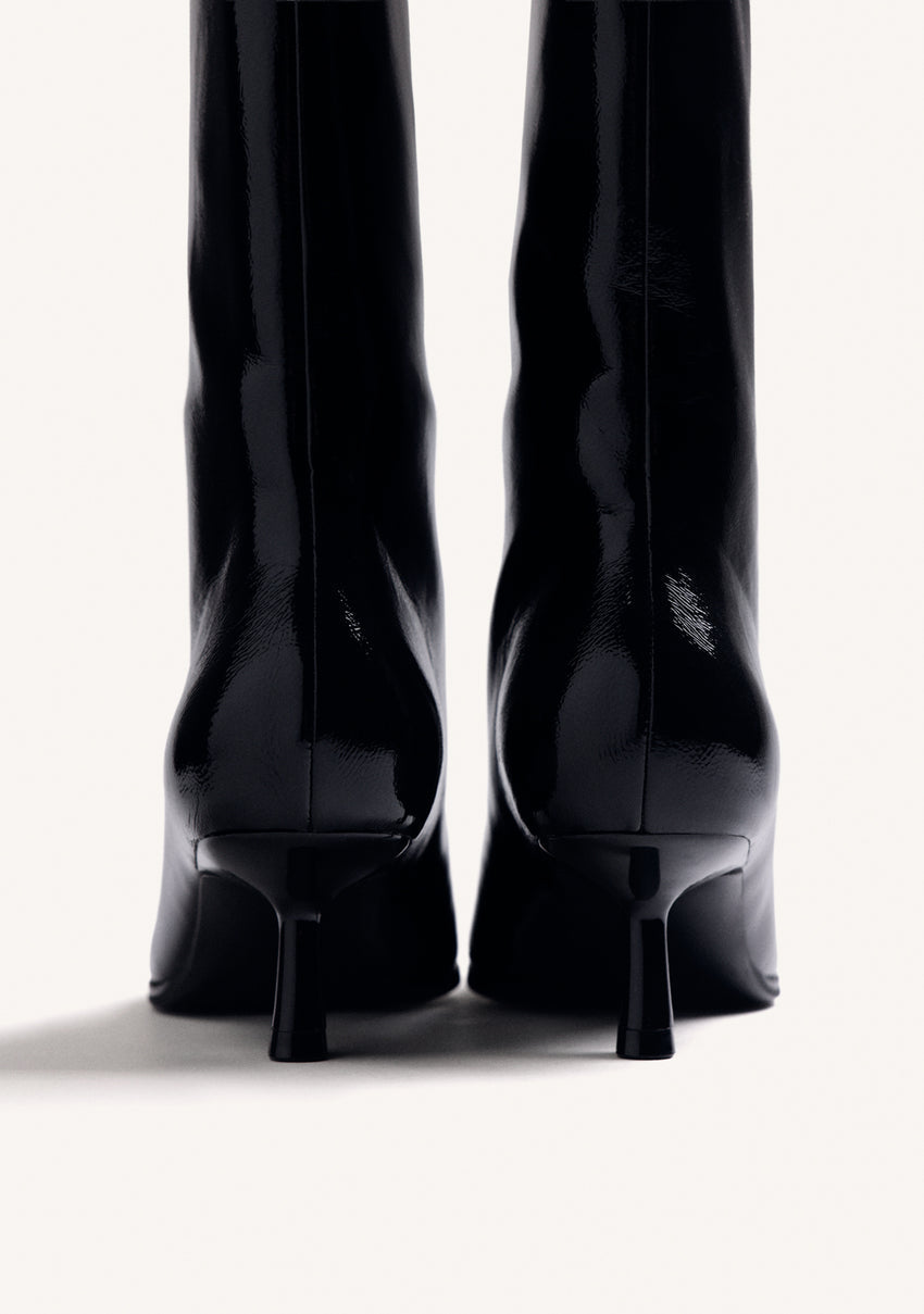 BLACK KITTEN HIGH BOOTS