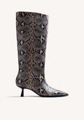HIGH ANIMAL PRINT KITTEN BOOTS