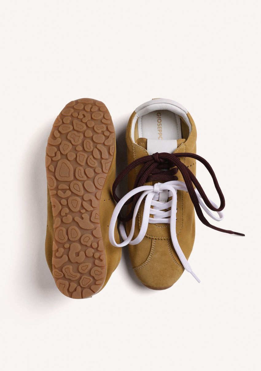 MUSTARD LEATHER SNEAKERS