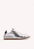 SILVER LEATHER SNEAKERS