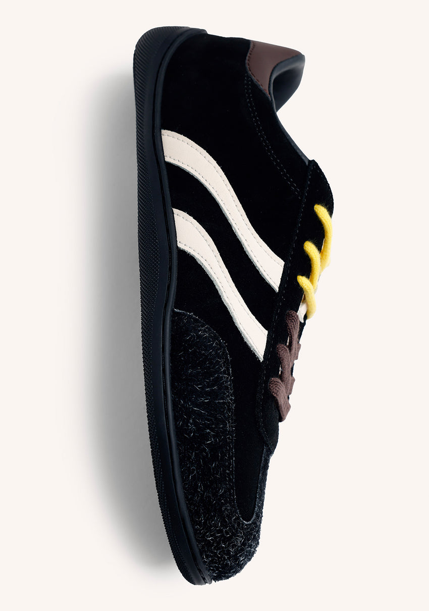 GIOSEPPO BAREFOOT – BLACK LEATHER SNEAKERS BY MELYSSA PINTO (I AM EDITION)