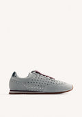 GREY SHINY LEATHER SNEAKERS