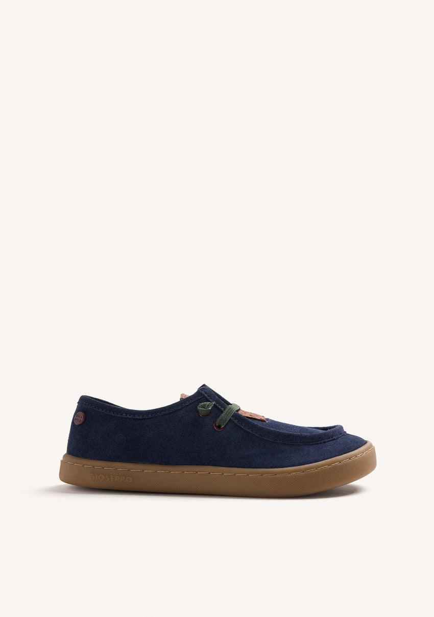 BLUE LEATHER BAREFOOT BOAT SHOES