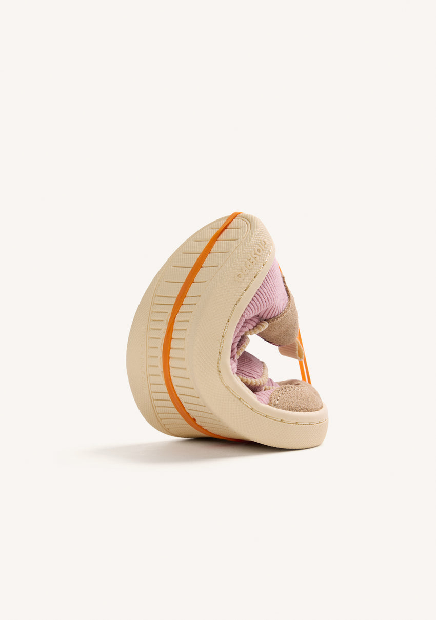 PINK CORDUROY BAREFOOT SNEAKERS