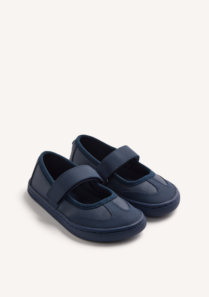 NAVY BLUE BAREFOOT SCHOOL BALLET FLATS