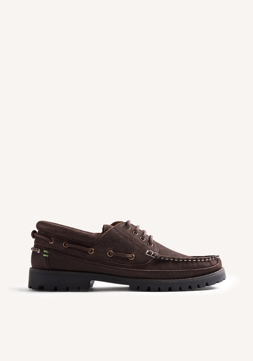 BROWN LEATHER NAUTICAL SHOES