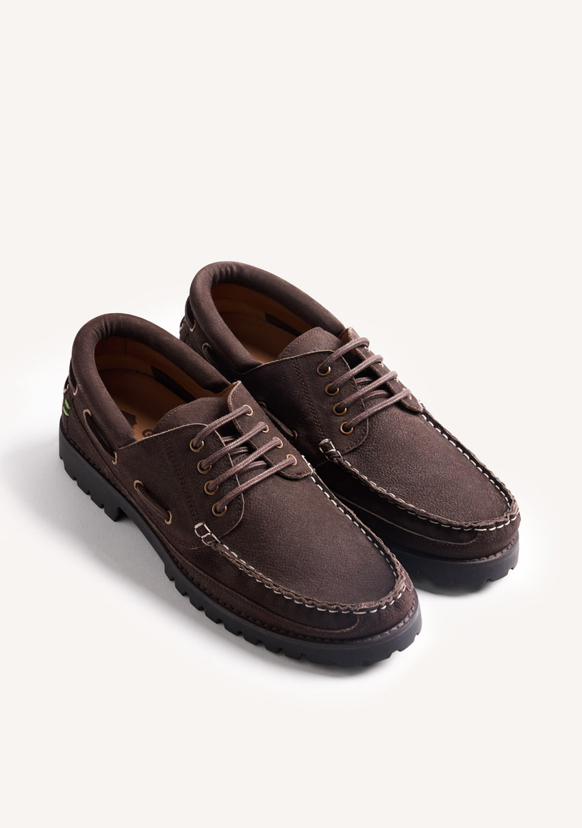 BROWN LEATHER NAUTICAL SHOES