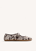 BAREFOOT BALLET FLATS WITH ANIMAL PRINT LEATHER