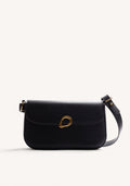 BLACK CROSSBODY BAG WITH BUCKLE