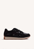 BLACK SHINY LEATHER SNEAKERS