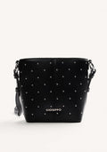 BLACK BUCKET BAG WITH STUDS