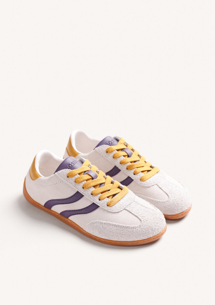 BAREFOOT CREAM LEATHER SNEAKERS