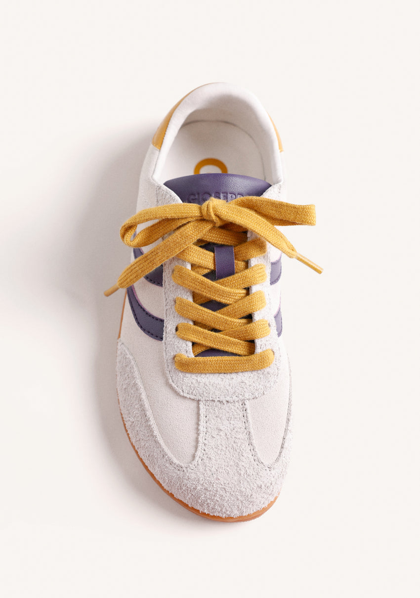 BAREFOOT CREAM LEATHER SNEAKERS