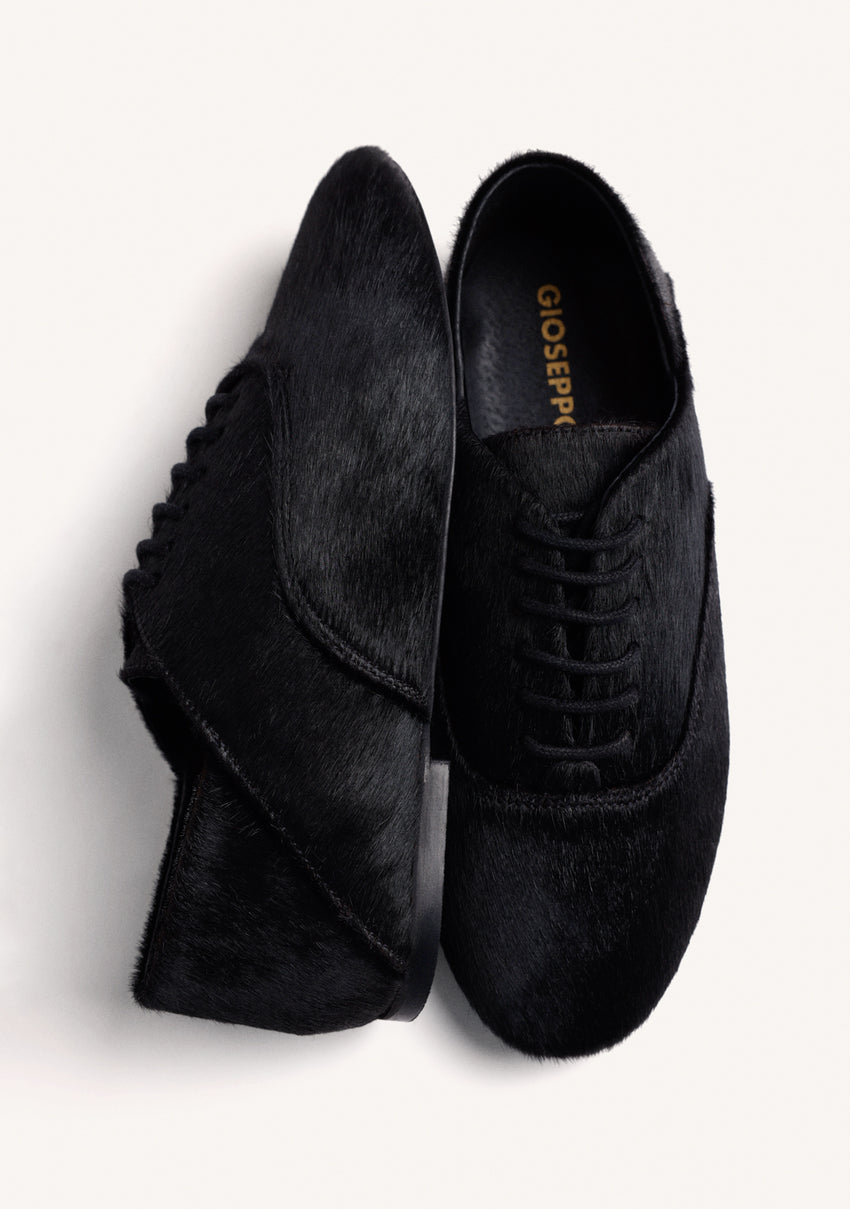 FLAT SHOES WITH ANIMAL PRINT LEATHER